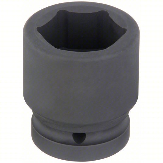 KVM Tools KV21WN25 Impact Socket 1 in Drive Size, 1 5/8 in Socket Size, 6 - Point, Std, Black Oxide - KVM Tools Inc.KV21WN25