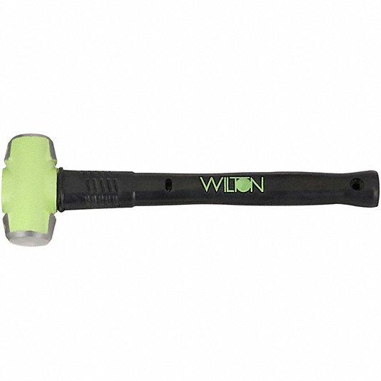 Wilton 40412 Soft - Face Drilling Hammer Steel Handle, 4 lb Head Wt, 1 3/4 in Dia, 12 in Overall Lg, Round Shape - KVM Tools Inc.KV21XU67