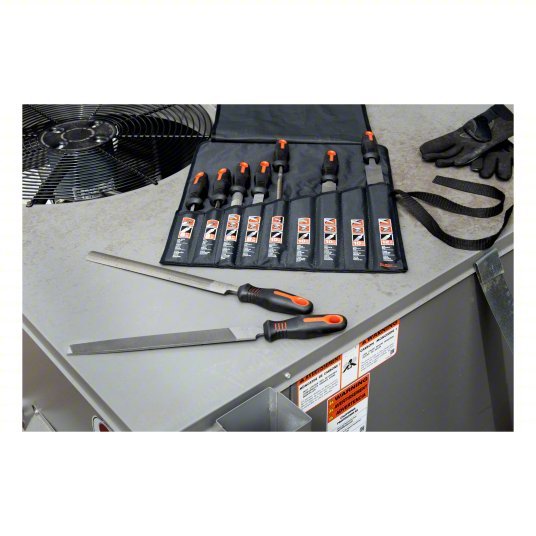 Nicholson 22030HNNN 9 Piece 6", 8", 10" & 12" Maintenance File Set with Ergonomic Handles - KVM Tools Inc.KV5LZ87