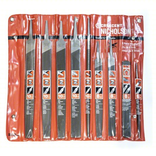 Nicholson 22030NNN Maintenance File Set 9 Pieces, Pouch - KVM Tools Inc.KV6C977