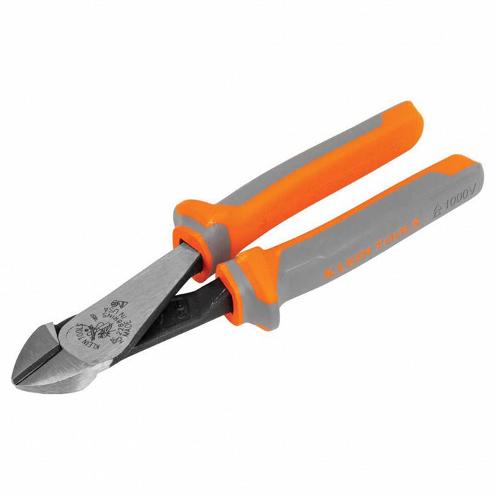 Klein Tools 2288RINS Insulated Diagonal Cutter Pliers, 8-1/4 in OAL, 1000V, Orange/Gray, ASTM F1505