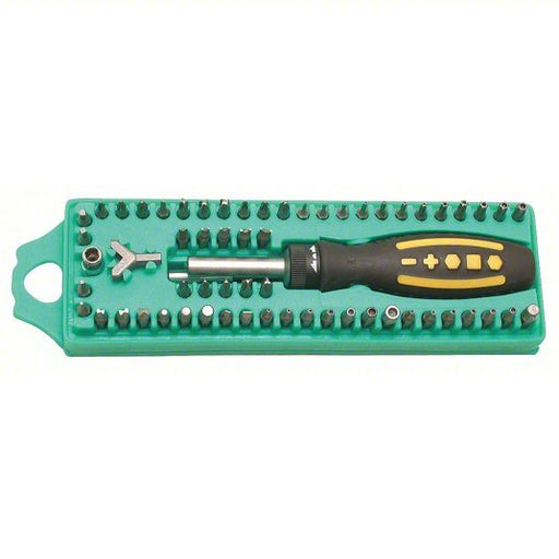Eclipse 800 - 081 Multi - Bit Screwdriver 60 Tips, 9 1/2 in Overall Lg, Magnetic, Ergonomic Grip, Single End - KVM Tools Inc.KV22C722