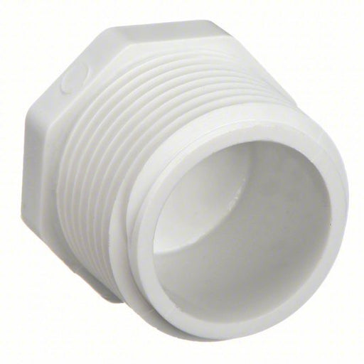 KVM Tools 450010 Hex Head Plug 1 in Fitting Pipe Size, Schedule 40, Male NPT, 450 psi, White - KVM Tools Inc.KV22FK09