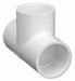 Approved Vendor 401007BC Tee Pipe Fitting, Schedule 40, PVC, 3/4 in x 3/4 in x 3/4 in Size, Socket x Socket x Socket, White