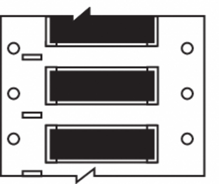 Brady 3FR-187-2-BK Sleeve Label, 3/16 in x 2 in, Polyolefin, Black (Matte), For 10 AWG to 20 AWG Wire Gauge