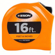 Keson PGT1816V Tape Measure Inch, Nonmagnetic Single Hook Tip, Plastic, 16 ft, 8 ft Standout Lg, Std Blade - KVM Tools Inc.KV22N889