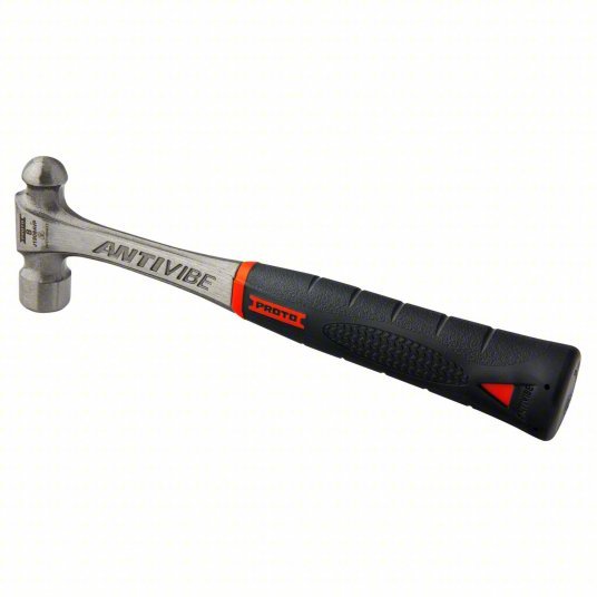 Proto J1308AVP Ball Pein Hammer Steel, 8 oz Head Wt, 1 in Face Dia, 11 in Overall Lg, Textured Grip - KVM Tools Inc.KV22UM25