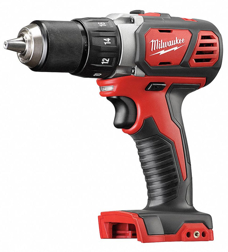 Milwaukee 2606-20 Drill, M18™, Compact, 1/2 in Chuck, 1,800 RPM Max., Brushed, Tool Only, 18 V DC Volt
