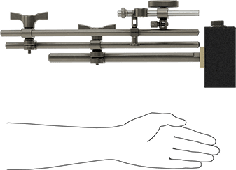 McMaster 2310A104 Rigid - Arm Magnetic - Base Indicator Holder Lug and Stem Mount, with Two 15" Long Fine - Adjustment Arms - KVM Tools Inc.KV2310A104