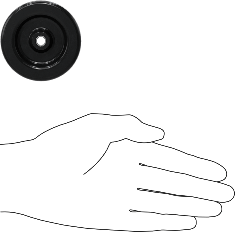 McMaster 2328T75 Static-Control Rubber Wheel, Black, 2-1/2" Diameter × 15/16" Wide, 90 lb. Capacity