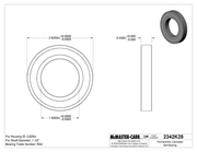 McMaster 2342K28 Permanently Lubricated Ball Bearing, Open, Trade Number R24, for 1-1/2" Shaft Diameter