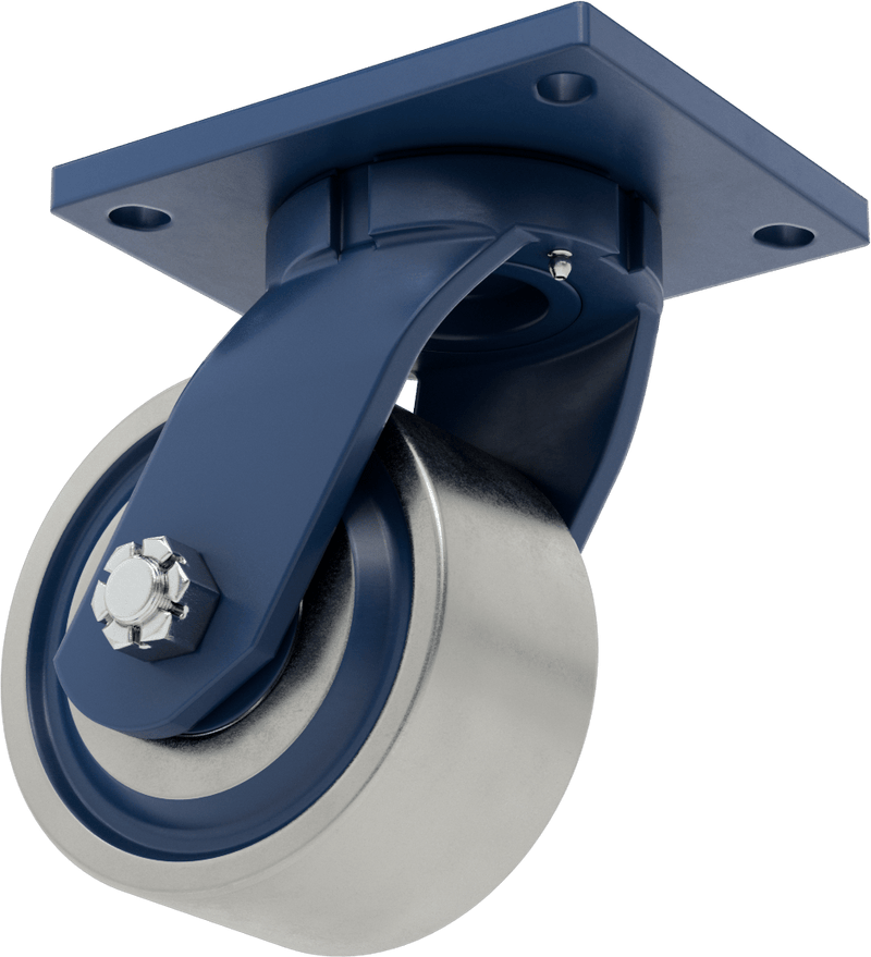 McMaster 23515T11 Extra-High-Capacity Brute Caster, 7" × 6" Plate, Swivel with 6" Diameter × 3" Wide Steel Wheel
