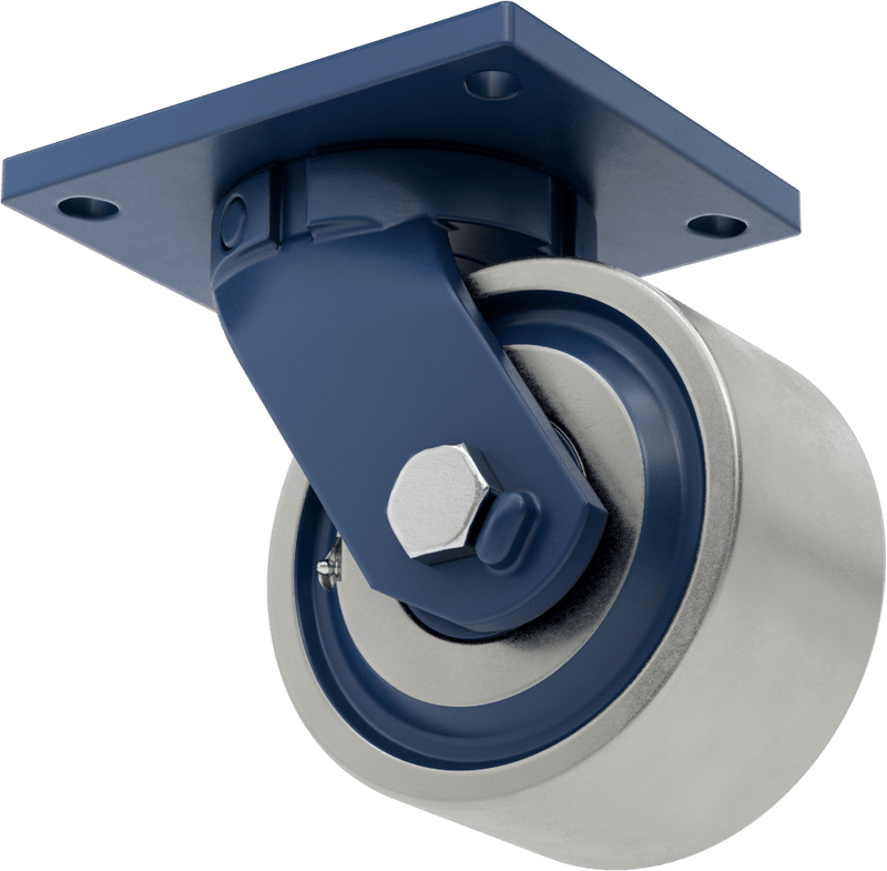McMaster 23515T11 Extra-High-Capacity Brute Caster, 7" × 6" Plate, Swivel with 6" Diameter × 3" Wide Steel Wheel