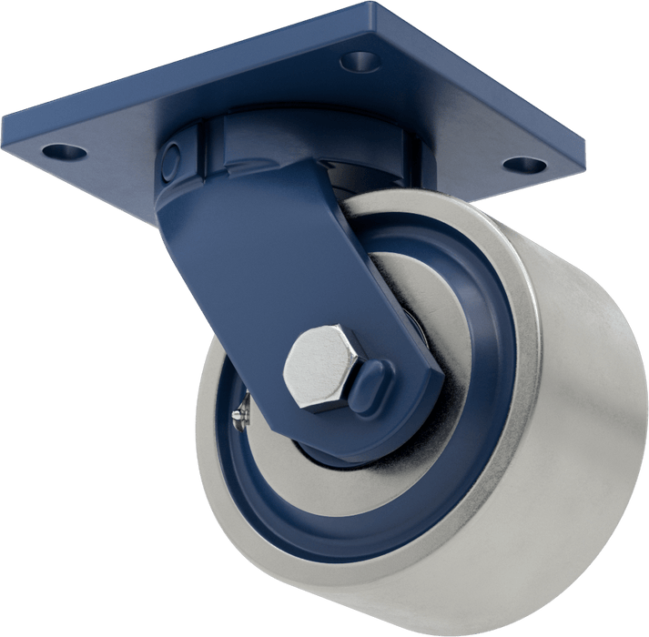 McMaster 23515T11 Extra-High-Capacity Brute Caster, 7" × 6" Plate, Swivel with 6" Diameter × 3" Wide Steel Wheel