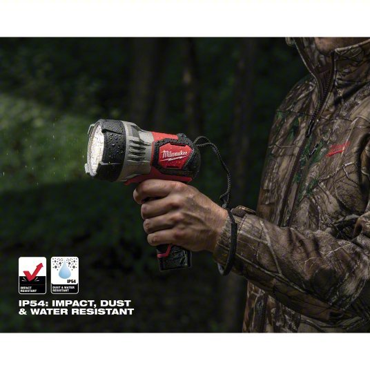 Milwaukee 2353 - 20 Cordless Flashlight: M12, Bare Tool, 750 lm Max., 3 Modes, Hand Held, Bare Tool - KVM Tools Inc.KV45FD40