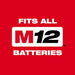 Milwaukee 2353 - 20 Cordless Flashlight: M12, Bare Tool, 750 lm Max., 3 Modes, Hand Held, Bare Tool - KVM Tools Inc.KV45FD40