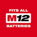 Milwaukee 2364 - 20 Work Light M12™, Work Light, 1,000 lm Max., 3 Modes, 5 3/4 in Max. Ht, 12V DC - KVM Tools Inc.KV49JU90