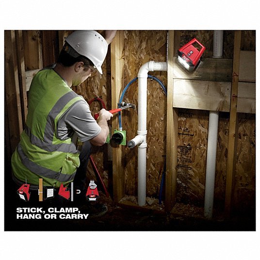 Milwaukee 2364 - 20 Work Light M12™, Work Light, 1,000 lm Max., 3 Modes, 5 3/4 in Max. Ht, 12V DC - KVM Tools Inc.KV49JU90