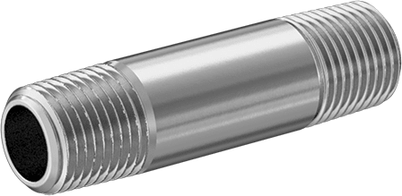McMaster 2427K112 Standard - Wall 304/304L Stainless Steel Threaded Pipe Threaded on Both Ends, 1/8 BSPT x NPT, 1 - 1/2" Long - KVM Tools Inc.KV2427K112