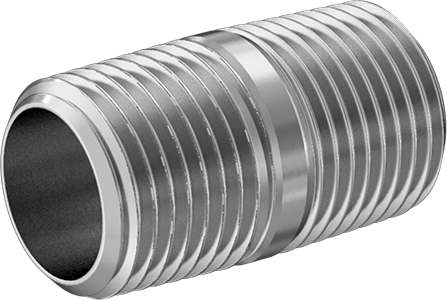 McMaster 2427K142 Standard - Wall 304/304L Stainless Steel Threaded Pipe Threaded on Both Ends, 1/2 BSPT x NPT, 1 - 1/2" Long - KVM Tools Inc.KV2427K142