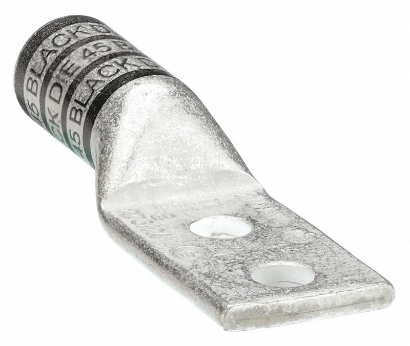 Approved Vendor 24C394 Compression Lug, For 2/0 AWG, Stranded Wire, 3/8 in Stud Size, Long, Copper Barrel