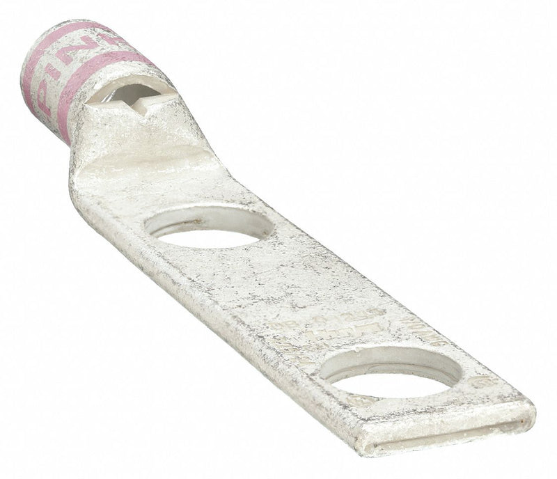 Approved Vendor 24C437 Compression Lug, For 1/0 AWG, Stranded Wire, 3/8 in Stud Size, Std, Copper Barrel