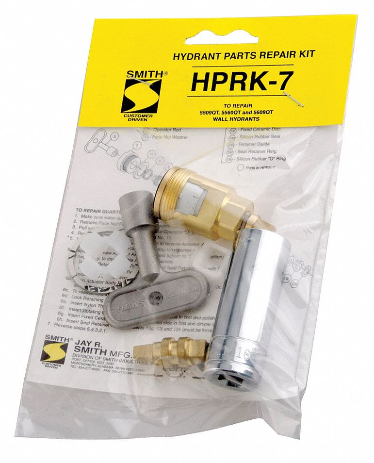 Jay HPRK-7 Hydrant Parts Repair Kit, Aluminum/Brass/Delrin/Fiber/Neoprene