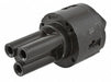 Hubbell IN560MS1 Replacement Insert, Male, 4 Pole, 5 Wire, 250V DC/600V AC, 60 A, Style 1 Grounding