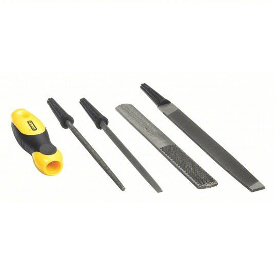 Stanley 22-314 File Set 6 in Round File/6 in Slim Taper File/8 in 4-in ...