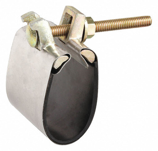 Approved Vendor 24T944 Repair Clamp, For 3/8 in Pipe, 3 in Overall Lg, 304 Stainless Steel