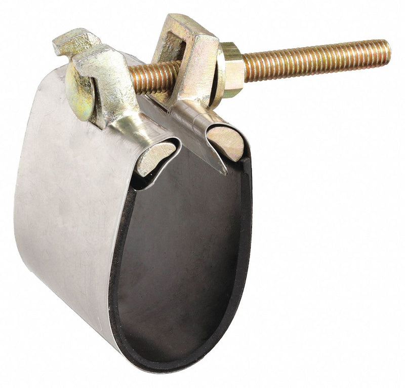 Approved Vendor 24T945 Repair Clamp, For 1/2 in Pipe, 3 in Overall Lg, 304 Stainless Steel