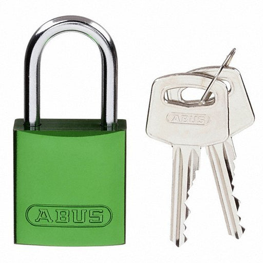 Brady CPAL - GRN - 25AL - KA6 Lockout Padlock: Keyed Alike, Aluminum, Compact Body Body Size, Aluminum, Std, Green, Aluminum - KVM Tools Inc.KV24UY55