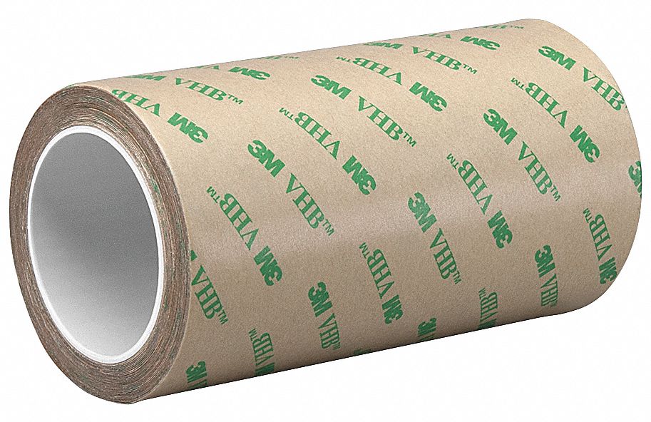 3M F9460PC Transfer Tape, 5 yd Lg, 3 in Wd, 2 mil Thick, Transparent, Polycoated Kraft Paper Liner, 2 PK