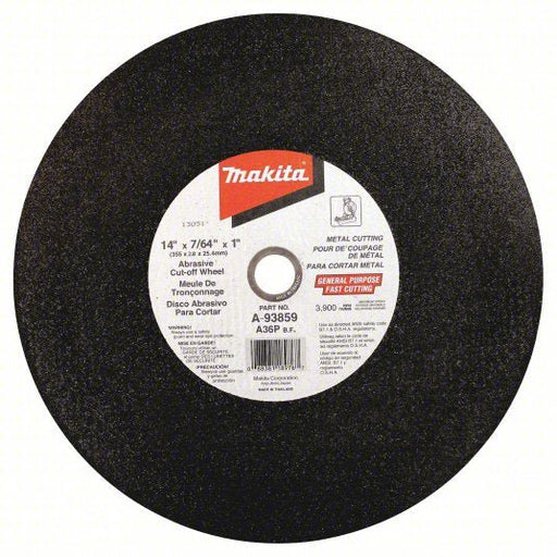 Makita A - 93859 - 5 14 in x 7/64 in x 1 in Abrasive Cut - Off Wheel, 5/pk - KVM Tools Inc.KV24Y496