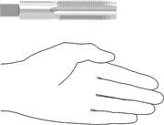 McMaster 2521A671 Uncoated High - Speed Steel Tap Taper Chamfer, 1" - 12 Thread Size, 2 - 1/2" Thread Length - KVM Tools Inc.KV2521A671
