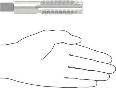 McMaster 2521A671 Uncoated High - Speed Steel Tap Taper Chamfer, 1" - 12 Thread Size, 2 - 1/2" Thread Length - KVM Tools Inc.KV2521A671