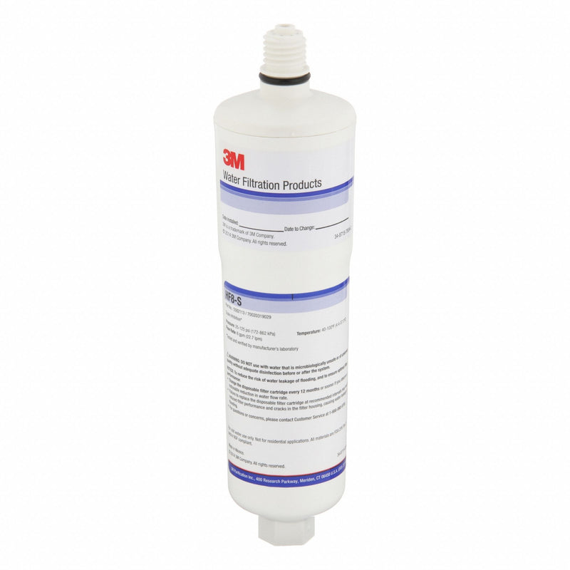 3M Filtration HF8-S Inline Water Filter, 6 gpm, 8 7/8 in Overall Ht, 2 3/8 in Overall Dia