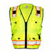 Kishigo S5000-L High-Visibility Vest ANSI Class 2, U, L, Lime, Solid Front/Mesh Back Polyester, Zipper - KVM Tools Inc.KV257NY9