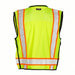 Kishigo S5000-L High-Visibility Vest ANSI Class 2, U, L, Lime, Solid Front/Mesh Back Polyester, Zipper - KVM Tools Inc.KV257NY9