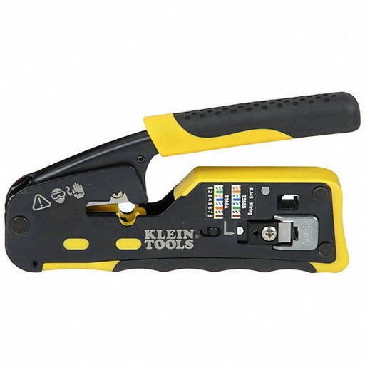 Klein VDV226 - 110 Ratchet Crimper For Pass Thru RJ - 45/RJ - 11/RJ - 12, Cat3/Cat5e/Cat6/6A, Non - Insulated - KVM Tools Inc.KV258X36