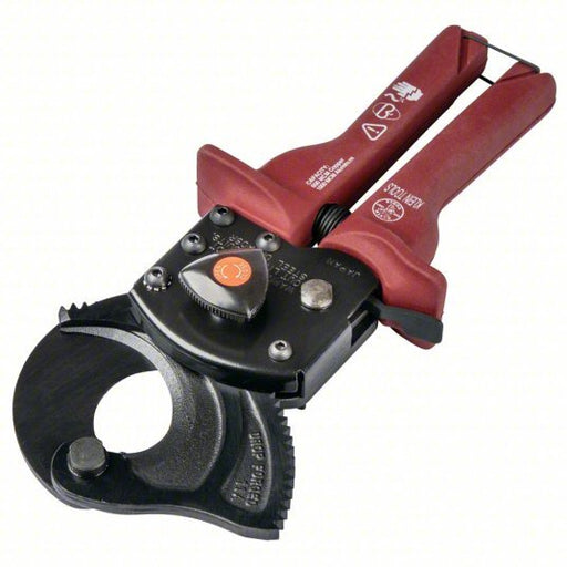 Klein Tools 63601 Ratchet Cable Cutter Plastic Handle, Center, For 2 1/16 in Max Dia Data Cable - KVM Tools Inc.KV25D149