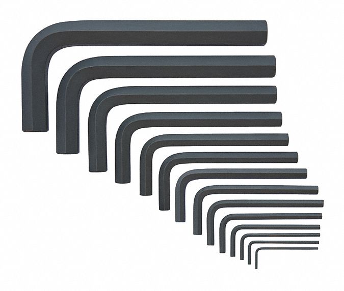 Bondhus 12397 Hex Key Set, 14-Piece Metric, L-Shape, Short Arm, Steel