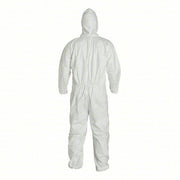 Dupont TY127SWHMD002500 Disposable Coveralls M, Tyvek® 400, Elastic Wrist, Elastic Ankle, White, Serged Seam, 25 PK - KVM Tools Inc.KV6LY34