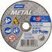 Norton 66252835553 Abrasive Cut - Off Wheel Type 1, 3 in x 1/16 in x 3/8 in, Aluminum Oxide, 36 Grit, Metal - KVM Tools Inc.KV25TZ46