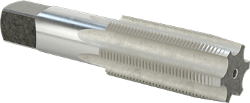 McMaster 26035A225 Carbon Steel Tap Taper Chamfer, 1 - 3/8" - 12 Thread Size, 3" Thread Length - KVM Tools Inc.KV26035A225