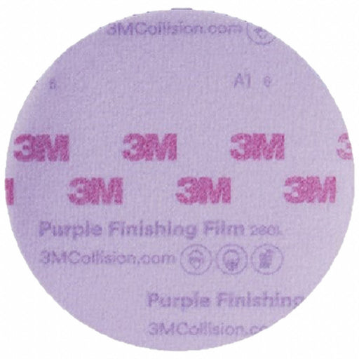 3M 30569 Hookit Purple Finishing Film Abrasive Disc, 5 in, PK200