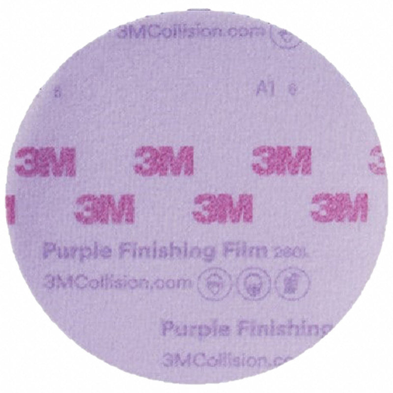 3M 30568 Hookit Purple Finishing Film Abrasive Disc, 5 in, PK200