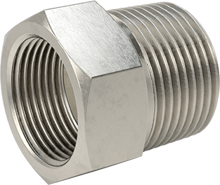 McMaster 2698K313 Alloy 20 Stainless Steel Pipe Fitting Medium-Pressure, Bushing Adapter, 1 Male x 3/4 Female