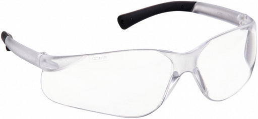 MCR Safety 26G909 Safety Glasses, Clear Lens, Frameless, Uncoated, Clear Frame, BK1 Series