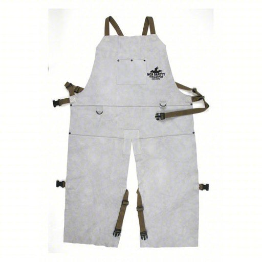 MCR Safety 38242MW Welding Apron Split Leg Apron, 42 in Lg, Gray, Cowhide, 24 in Wd - KVM Tools Inc.KV26J253